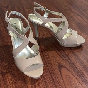 Nude strapy 3-ish inch high heels